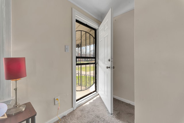 19544 Strasburg St, Detroit, MI 48205 - carpeted foyer featuring baseboards
