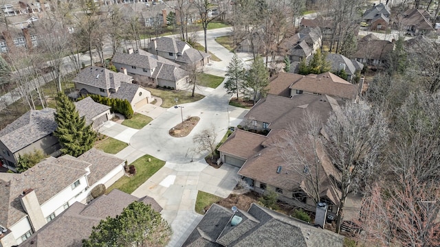 bird's eye view featuring a residential view