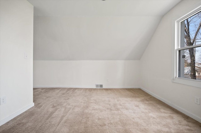 11393 Fisher Ave, Warren, MI 48089 - additional living space featuring lofted ceiling, baseboards, visible vents, and carpet flooring
