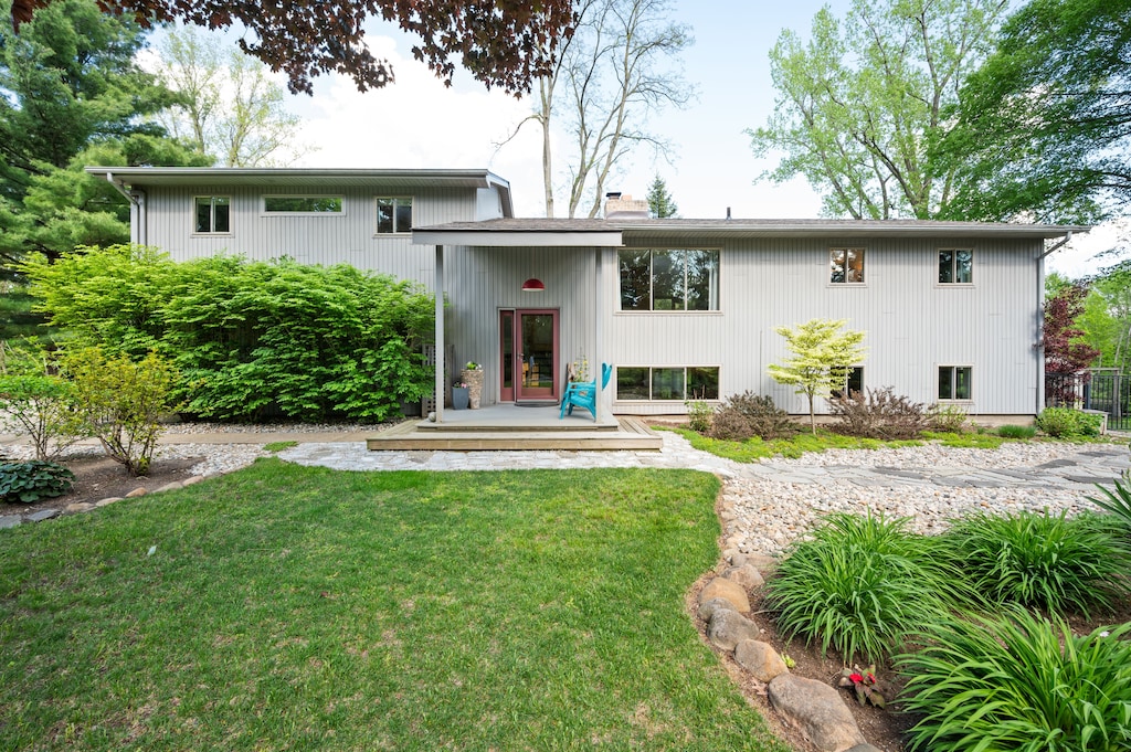11485 Hensell Rd, Holly, MI 48442 - back of property featuring a yard and a chimney