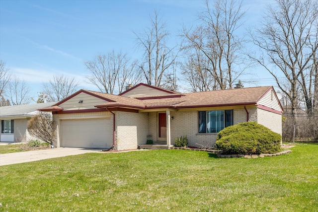 29190 Heritage, Southfield, MI 48076 - single story home featuring driveway, an attached garage, a front yard, brick siding, and roof with shingles