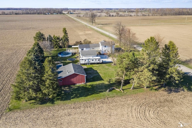 aerial view featuring a rural view