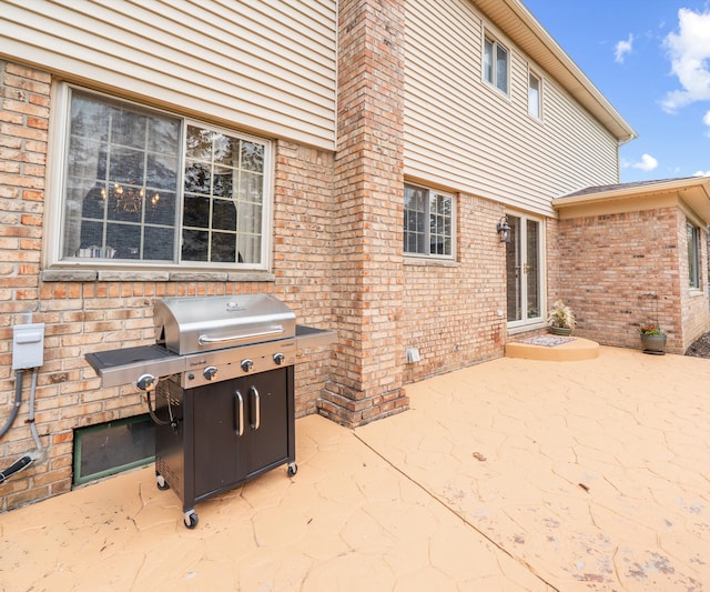 view of patio featuring grilling area