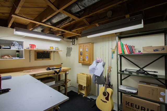view of storage area