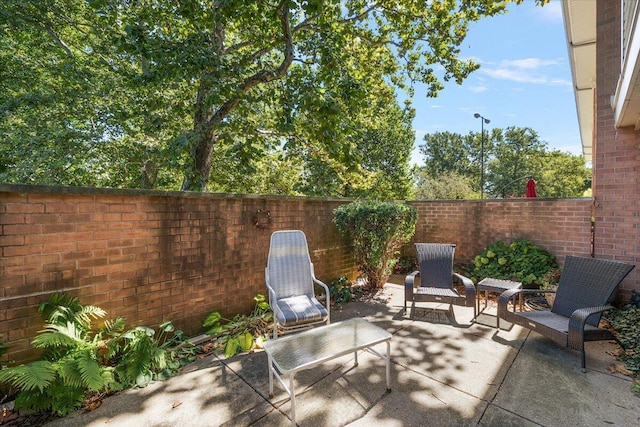 view of patio / terrace featuring a fenced backyard