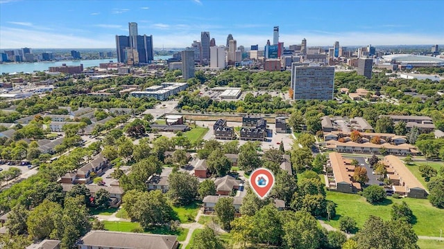 aerial view featuring a view of city