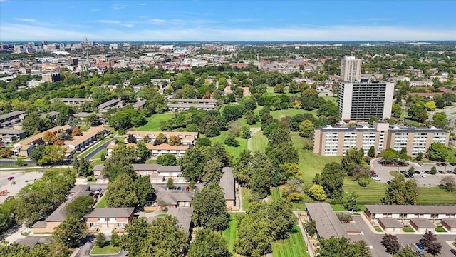 birds eye view of property featuring a view of city