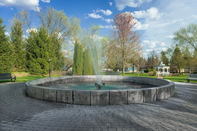 view of property's community with a gazebo