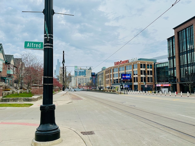 220 Alfred St, Detroit, MI 48201 - view of street featuring sidewalks, curbs, and street lights
