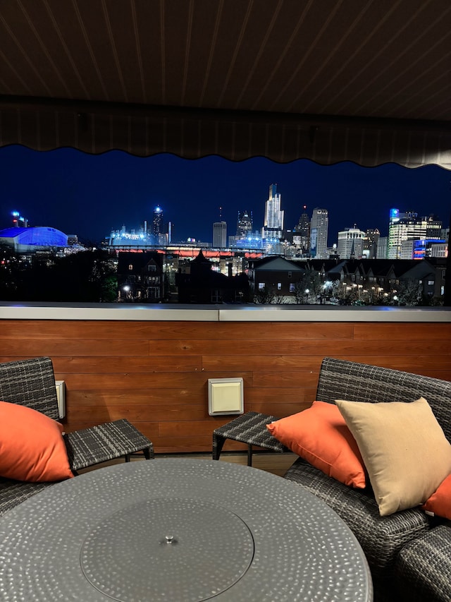 220 Alfred St, Detroit, MI 48201 - balcony at twilight with a view of city lights