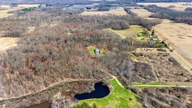 57480 72nd Ave, Hartford, MI 49057 - bird's eye view featuring a rural view and a water view
