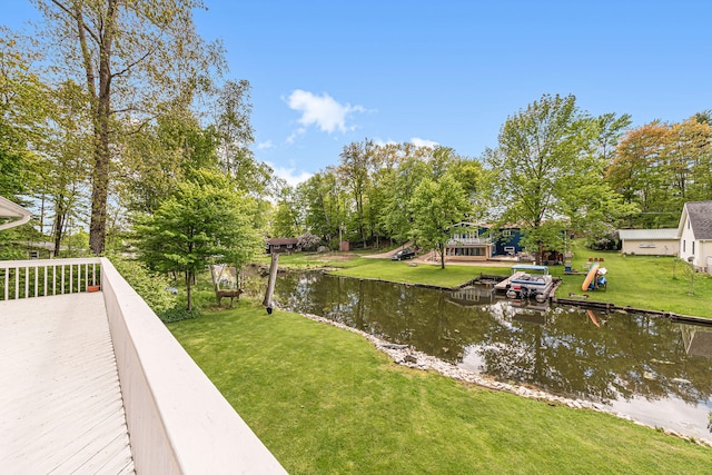 5095 Bliss Ln, Newaygo, MI 49337 - exterior space with a boat dock