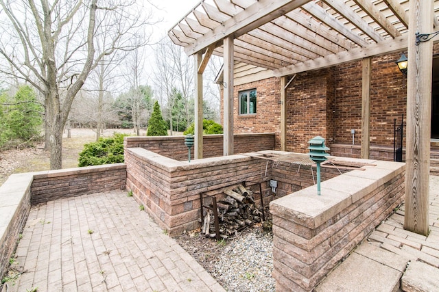 view of patio / terrace with a pergola