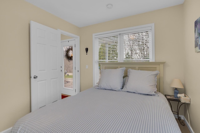 bedroom with baseboards