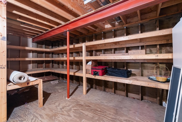 view of storage area
