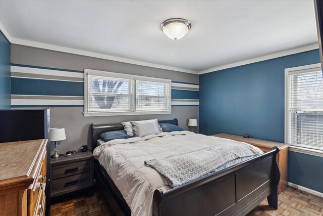 bedroom with baseboards