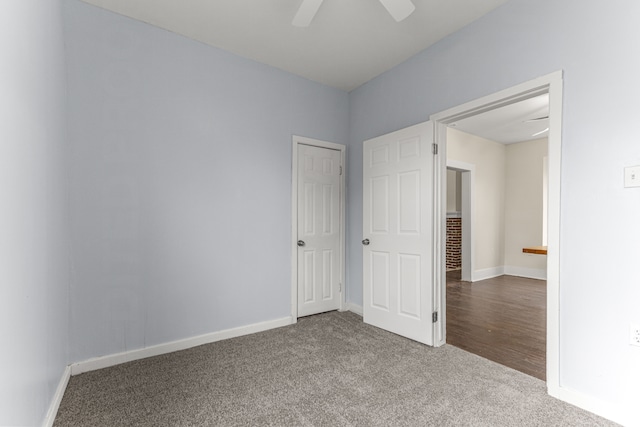 1409 Charter St, Lincoln Park, MI 48146 - interior space featuring baseboards and a ceiling fan