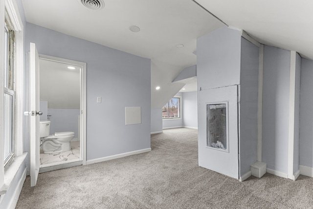 1409 Charter St, Lincoln Park, MI 48146 - interior space featuring carpet flooring, baseboards, visible vents, and recessed lighting