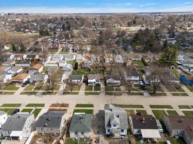 aerial view with a residential view
