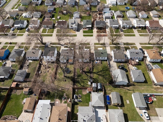 aerial view with a residential view