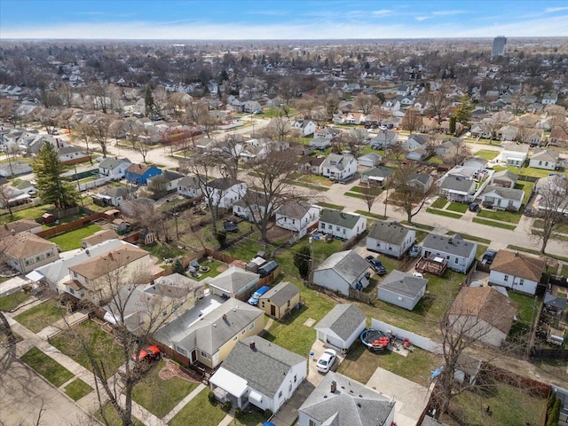 drone / aerial view with a residential view