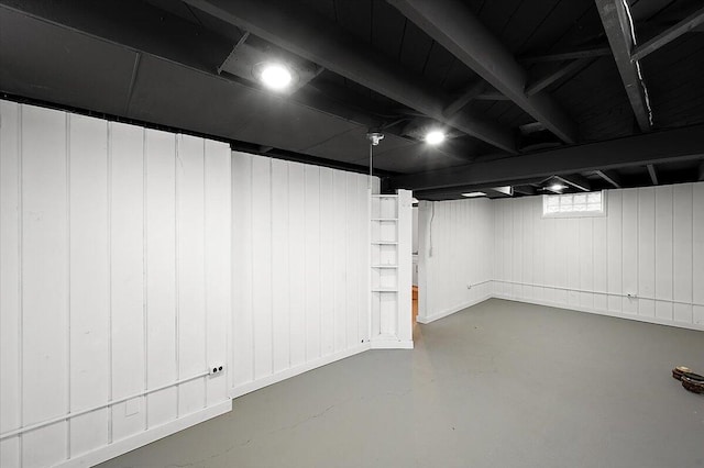 view of basement