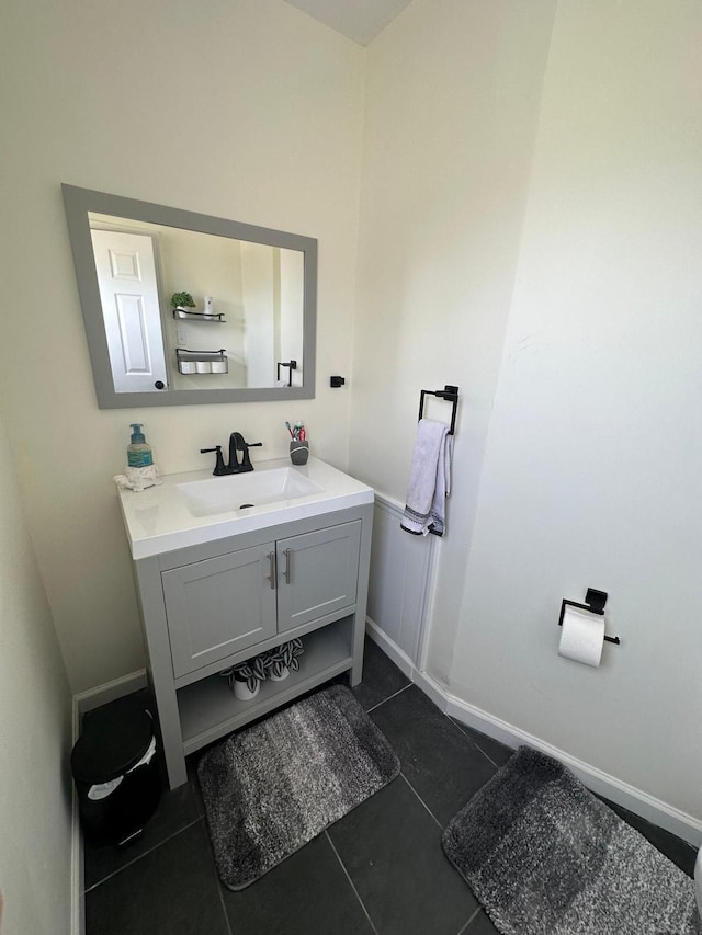 31042 Wellston Dr, Warren, MI 48093 - bathroom featuring tile patterned floors, vanity, and baseboards