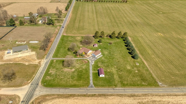 bird's eye view featuring a rural view