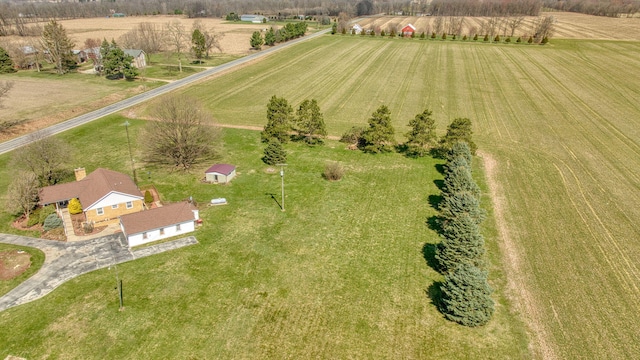 drone / aerial view featuring a rural view