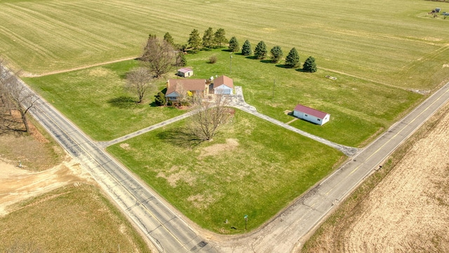 aerial view with a rural view