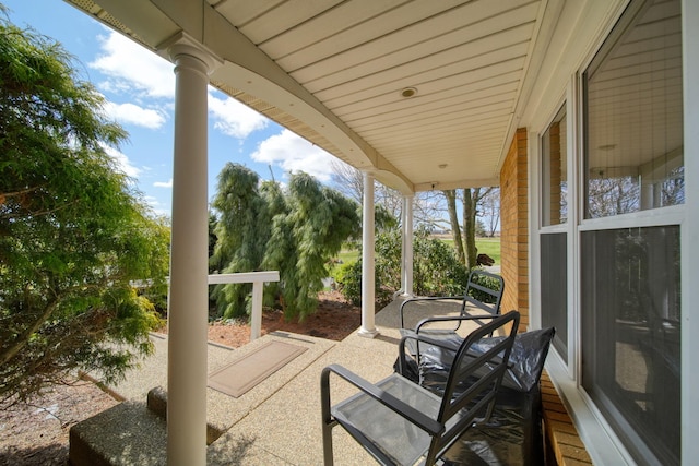 view of patio / terrace with a porch
