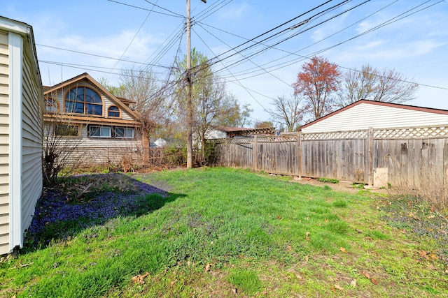 7957 Pine St, Taylor, MI 48180 - view of yard with a fenced backyard