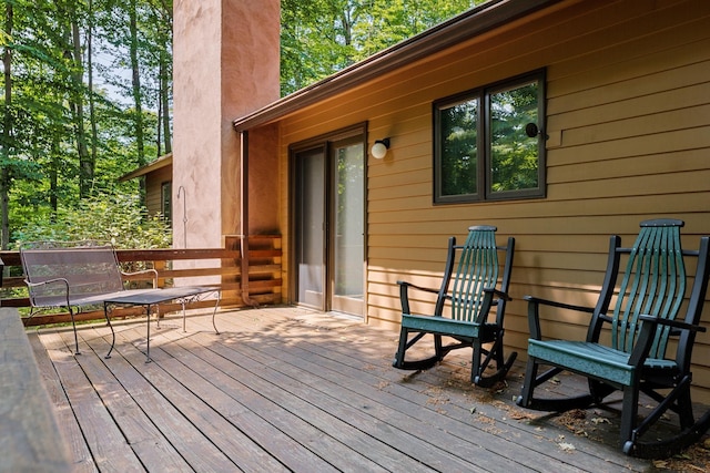 view of wooden deck