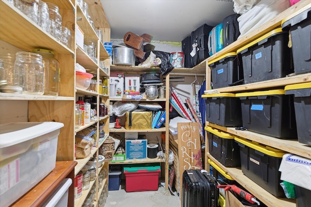 view of storage room