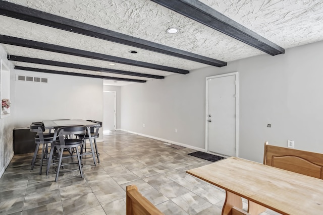 27423 W 12 Mile Rd, Farmington Hills, MI 48334 - dining area with visible vents and beam ceiling