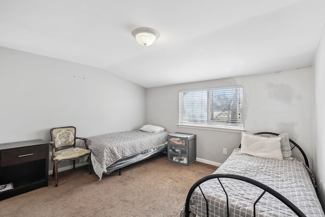 27423 W 12 Mile Rd, Farmington Hills, MI 48334 - bedroom featuring carpet floors, baseboards, and vaulted ceiling