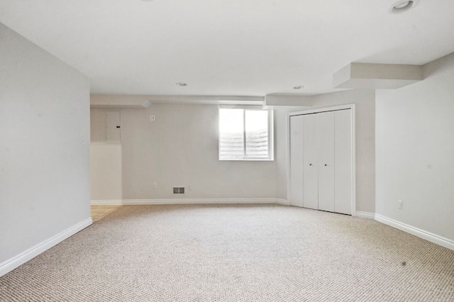 29709 Francesca Ln, Chesterfield, MI 48047 - below grade area with baseboards, recessed lighting, and light colored carpet