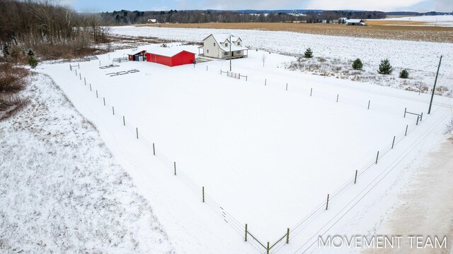 11559 Williams Rd, Montague, MI 49437 - view of snowy aerial view