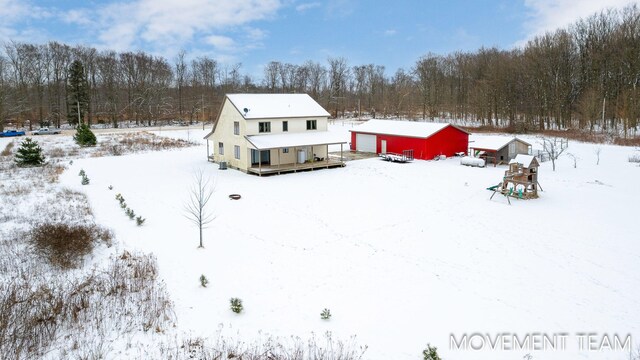 11559 Williams Rd, Montague, MI 49437 - view of snowy aerial view