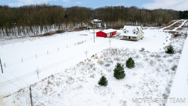 11559 Williams Rd, Montague, MI 49437 - view of snowy aerial view