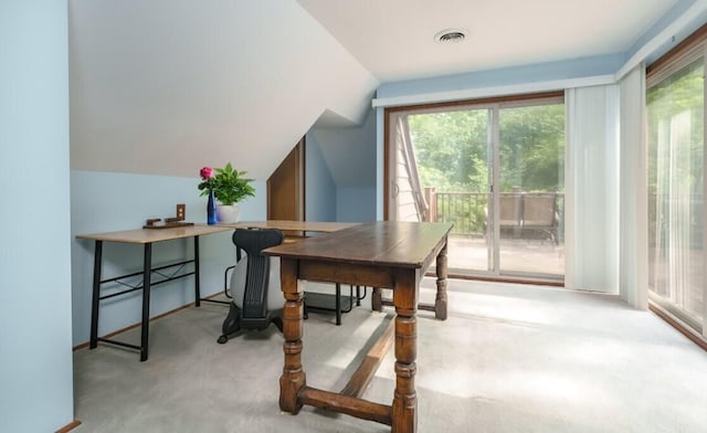 9420 Whim Trl, Richland, MI 49083 - carpeted office with visible vents and vaulted ceiling