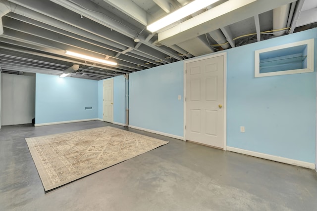 finished below grade area with baseboards