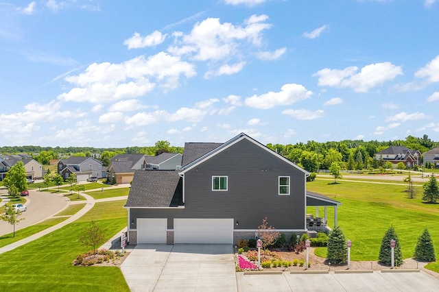 13268 Cousin, Washington, MI 48094 - view of home's exterior with concrete driveway, an attached garage, brick siding, and a lawn
