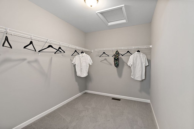 13268 Cousin, Washington, MI 48094 - walk in closet with visible vents, attic access, and carpet