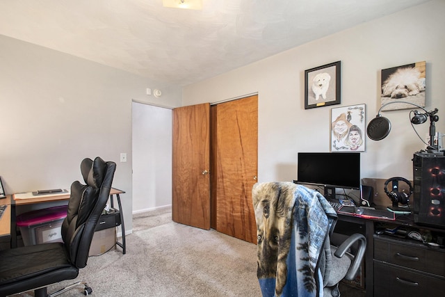 office area with carpet floors