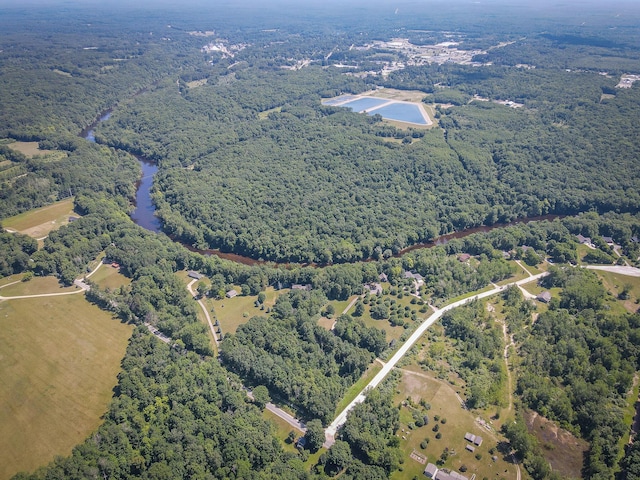8594 S Felch Ave, Newaygo, MI 49337 - aerial view of property's location featuring a heavily wooded area