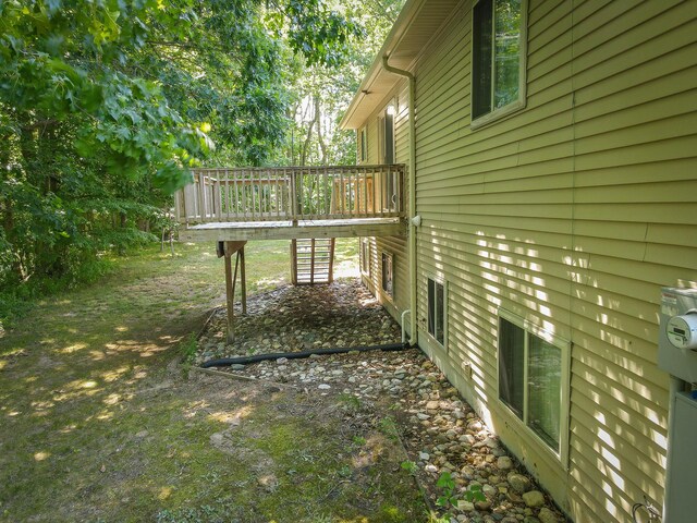 8594 S Felch Ave, Newaygo, MI 49337 - view of yard with a wooden deck