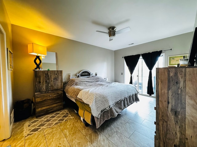 207 Legato Dr, Walled Lake, MI 48390 - bedroom with ceiling fan and access to exterior