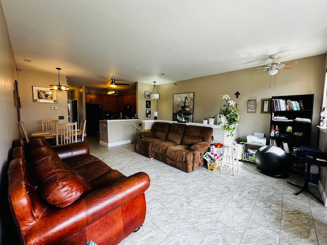 207 Legato Dr, Walled Lake, MI 48390 - living room with ceiling fan