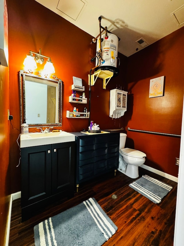 207 Legato Dr, Walled Lake, MI 48390 - bathroom featuring wood finished floors, vanity, toilet, and baseboards